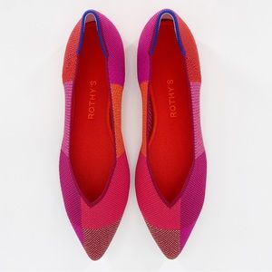 Rothy's | Shoes | Rothys Metallic Pomegranate The Point Patchwork Knit ...